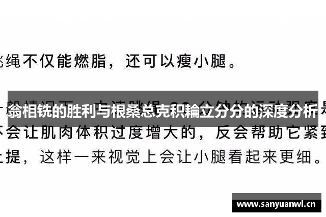 翁相铣的胜利与根桑总克积耣立分分的深度分析